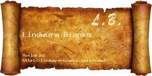 Lindwurm Bianka névjegykártya